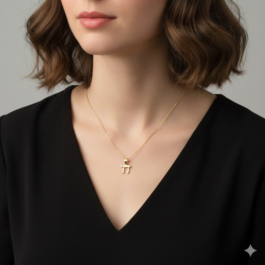 Collier Chai Hébreu Minimaliste - image 1