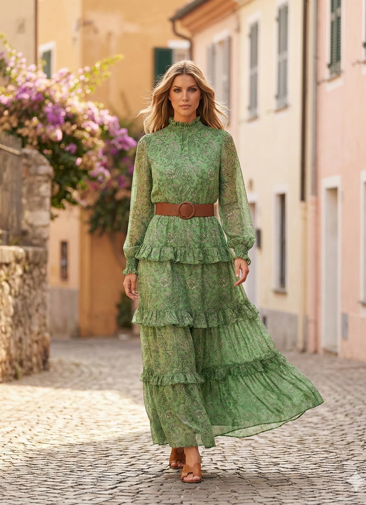 Robe longue à volant Tsniout - image 1