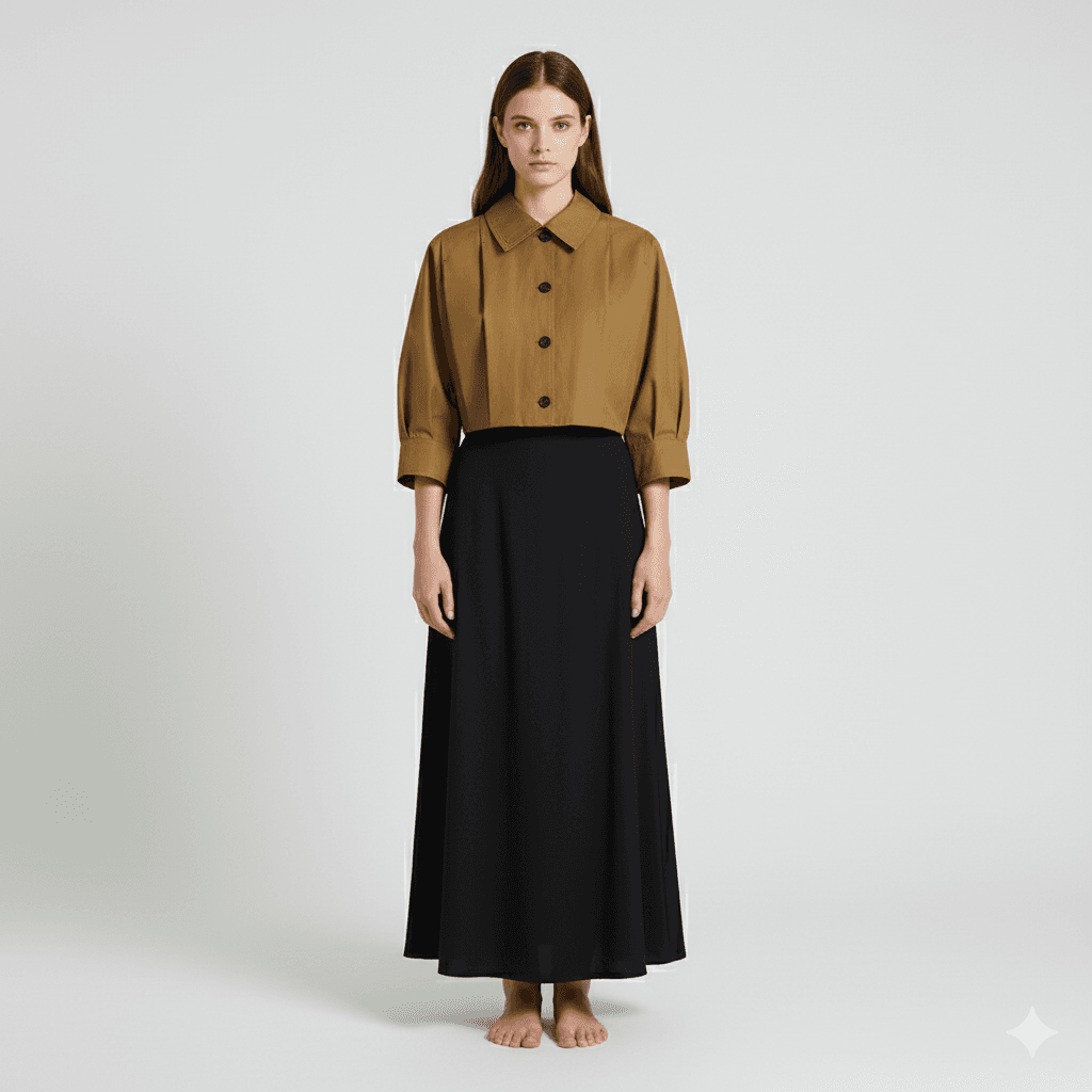 Veste courte marron chic - image 1