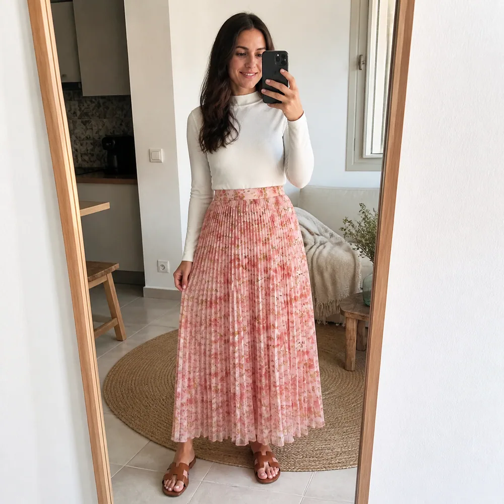 Cliente portant une tenue Tsniout