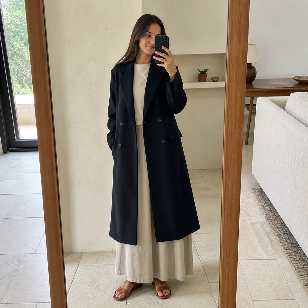 Cliente portant une tenue Tsniout