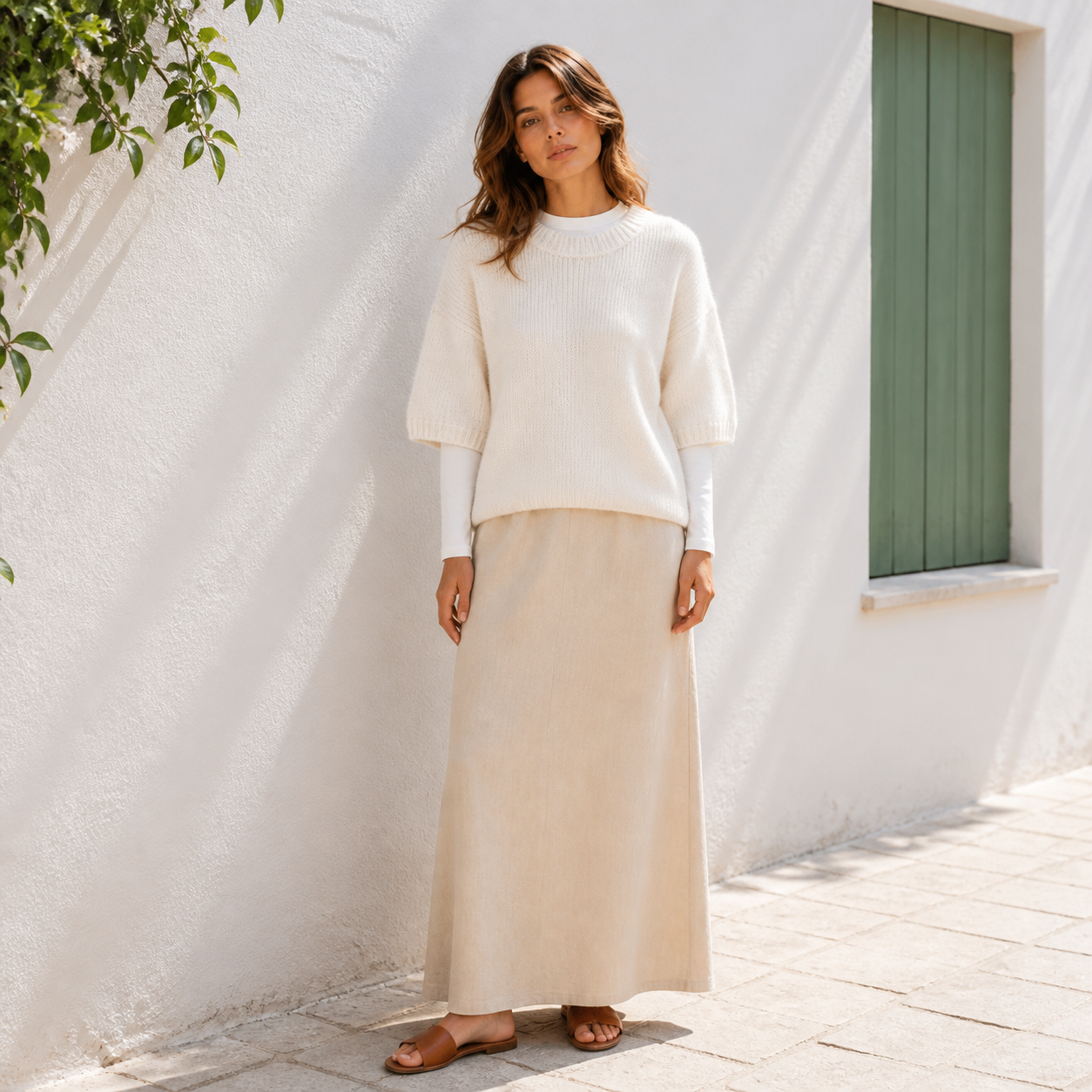Pull écru en maille bébé alpaga – vue 6