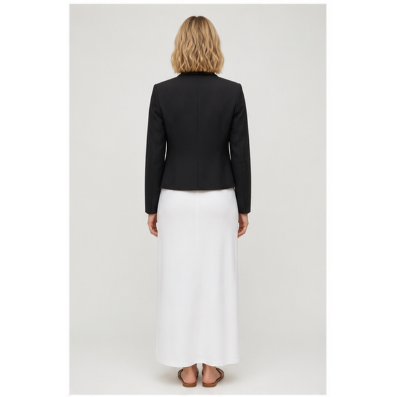 Blazer court noir Tsniout – 02 dos studio