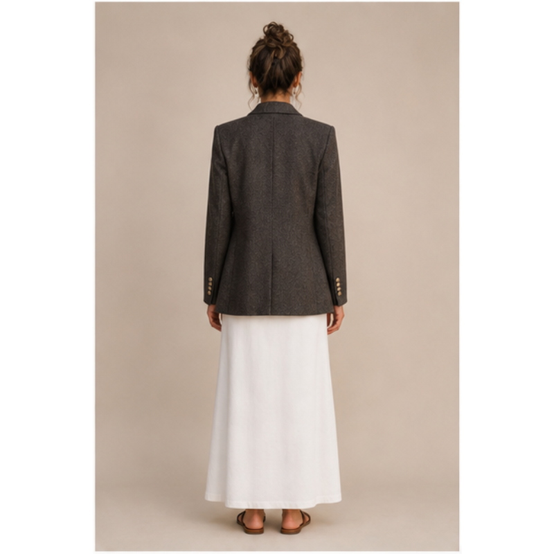 Blazer gris structuré Tsniout – 02 dos studio