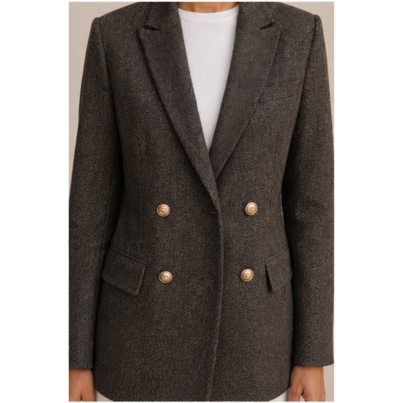 Blazer gris structuré Tsniout – 04 zoom produit