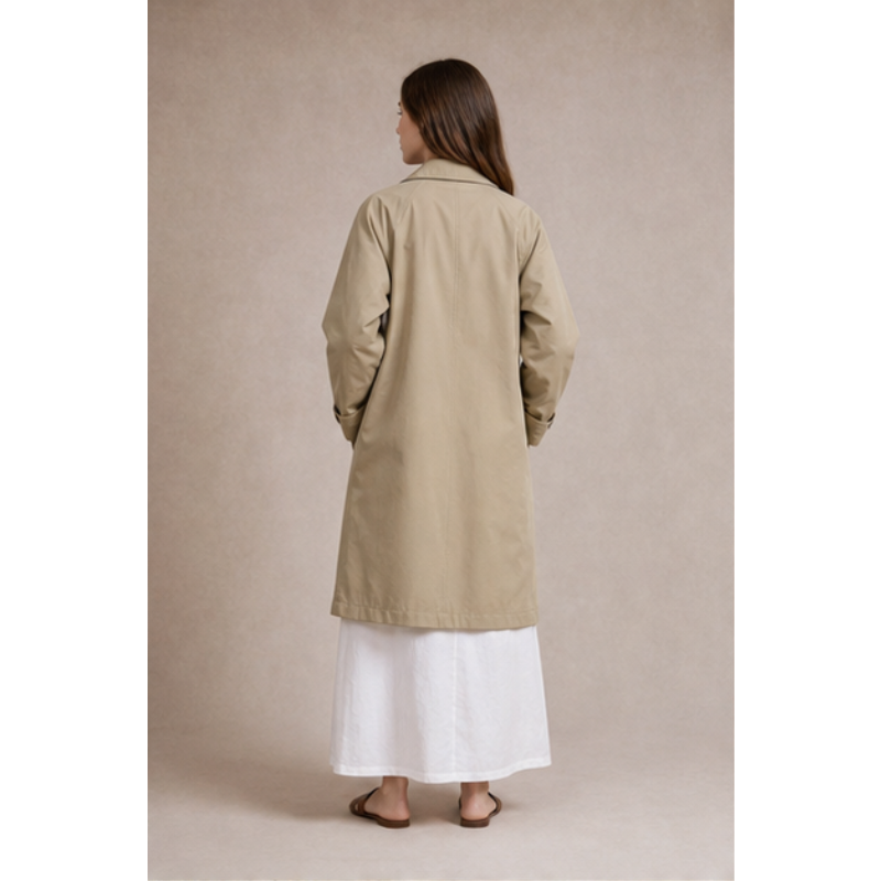 Trench mi-long beige Tsniout – vue 2