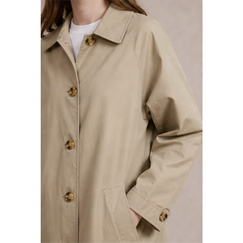 Trench mi-long beige Tsniout – vue 4