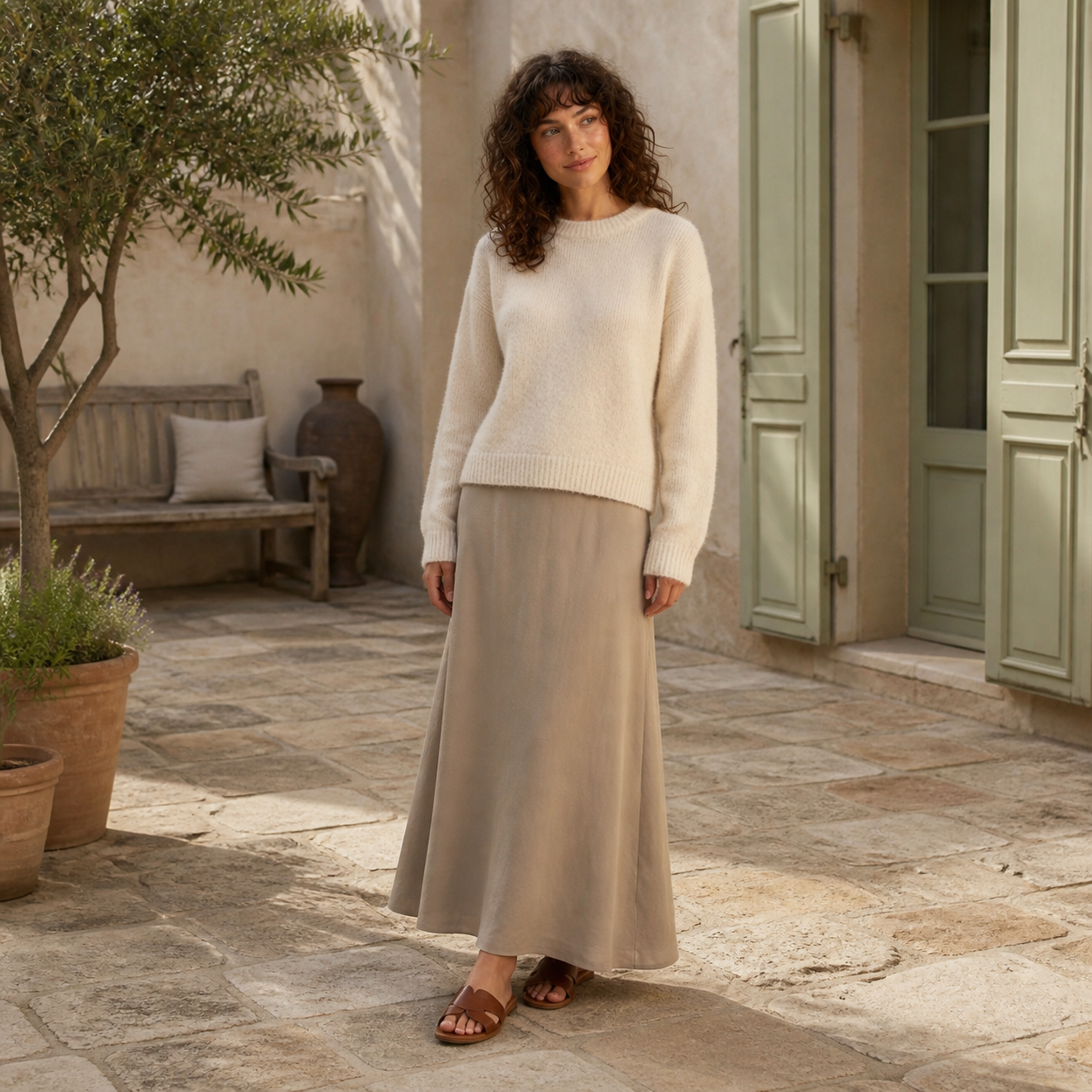Pull écru en maille douce – vue 6