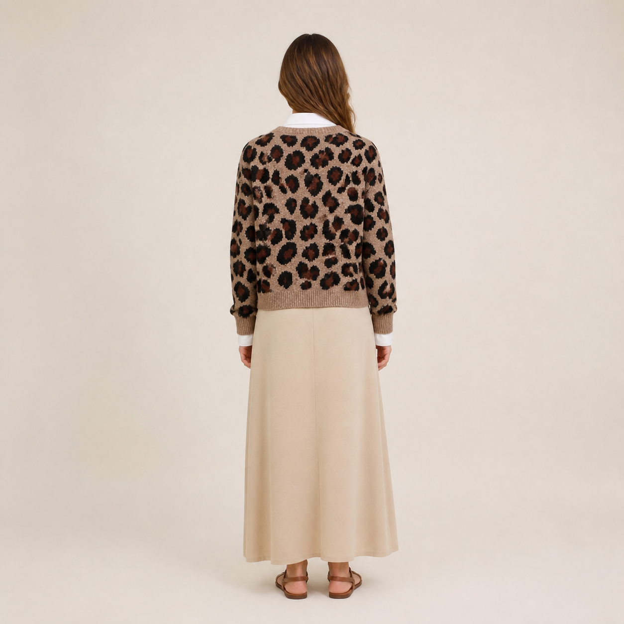 Cardigan léopard à boutons dorés – vue 2