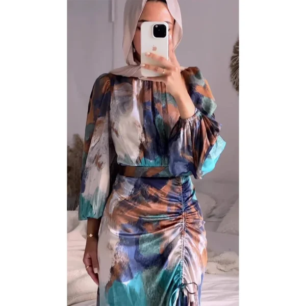 Robe imprimée colorée Tsniout