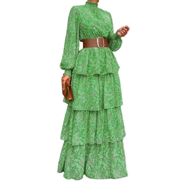 Robe longue à volant Tsniout