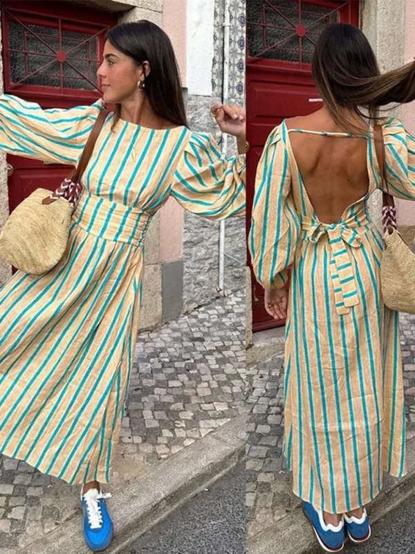 Robe longue à rayures Tsniout