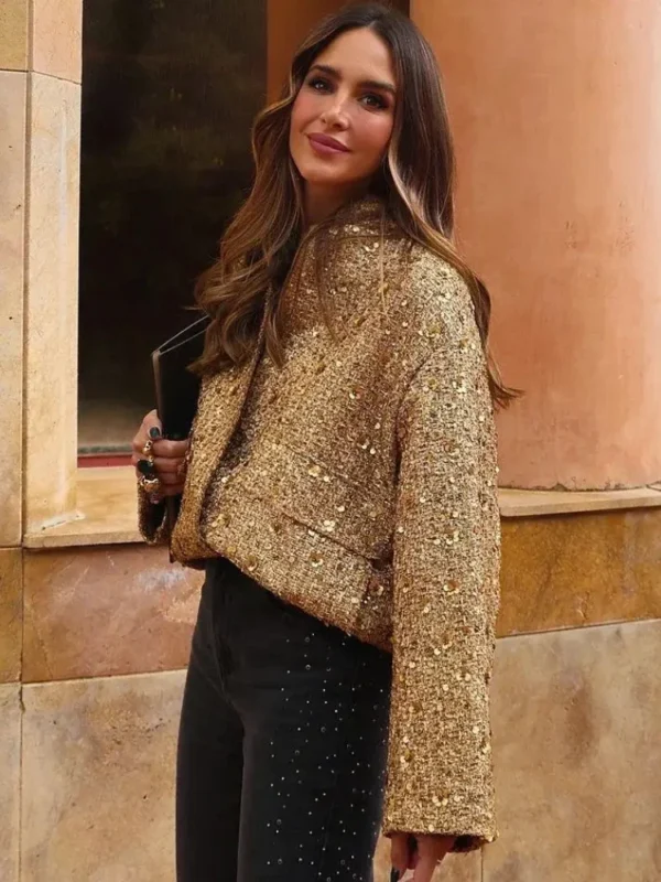 Blouson Bombardier à Paillettes Tsniout – Image 2
