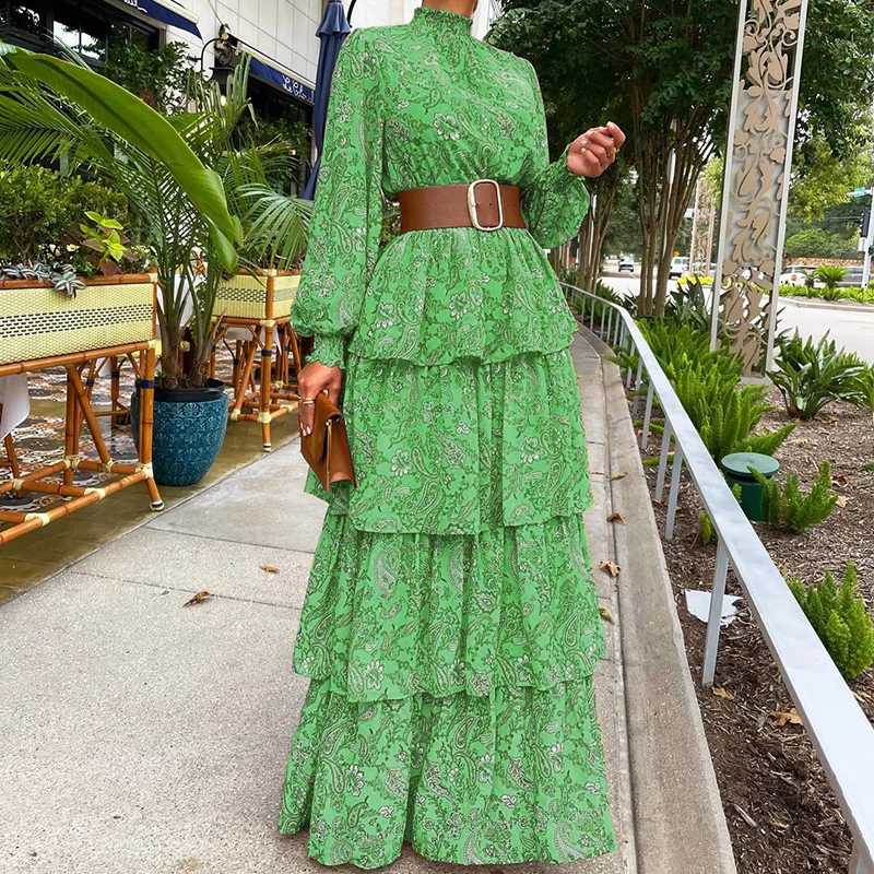 Robe longue à volant Tsniout