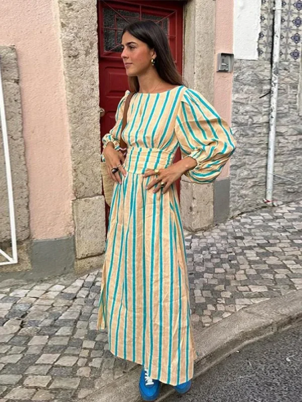 Robe longue à rayures Tsniout