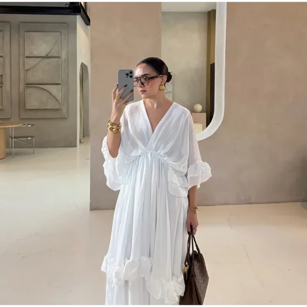 Robe longue à ourlet à volants Tsniout – Image 3