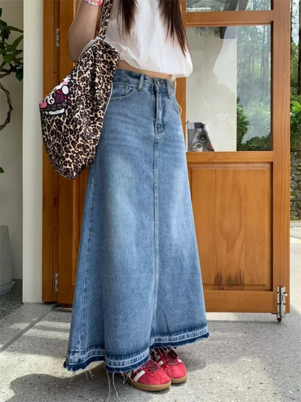 Jupe Longue en Jean "Indigo Flow Tsniout" – Image 4