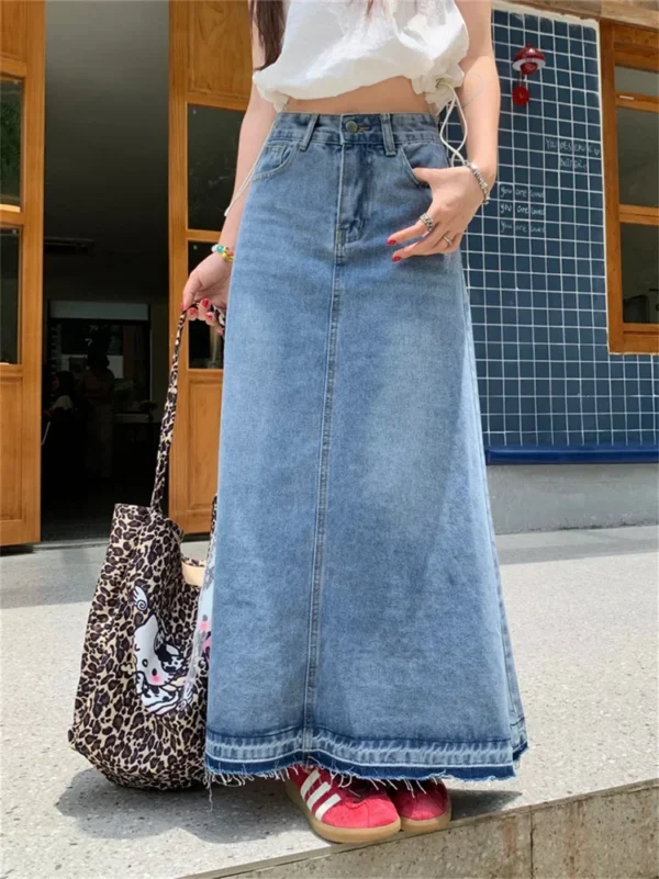 Jupe Longue en Jean "Indigo Flow Tsniout" – Image 2