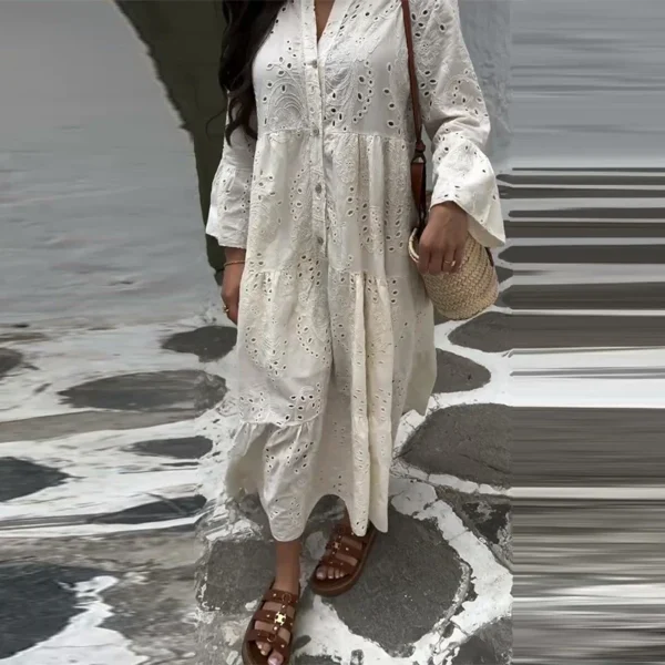 Robe longue brodée élégante Tsniout – Image 4