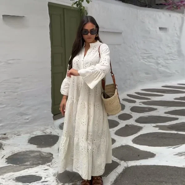 Robe longue brodée élégante Tsniout – Image 6
