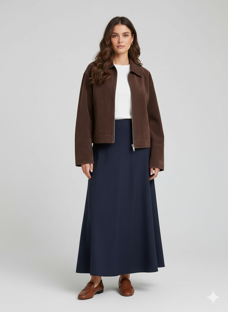 Manteaux en daim marron foncé